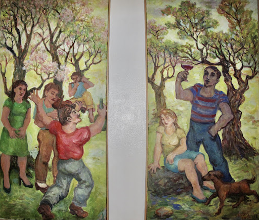 i.35. outing in the countryside (diptych)